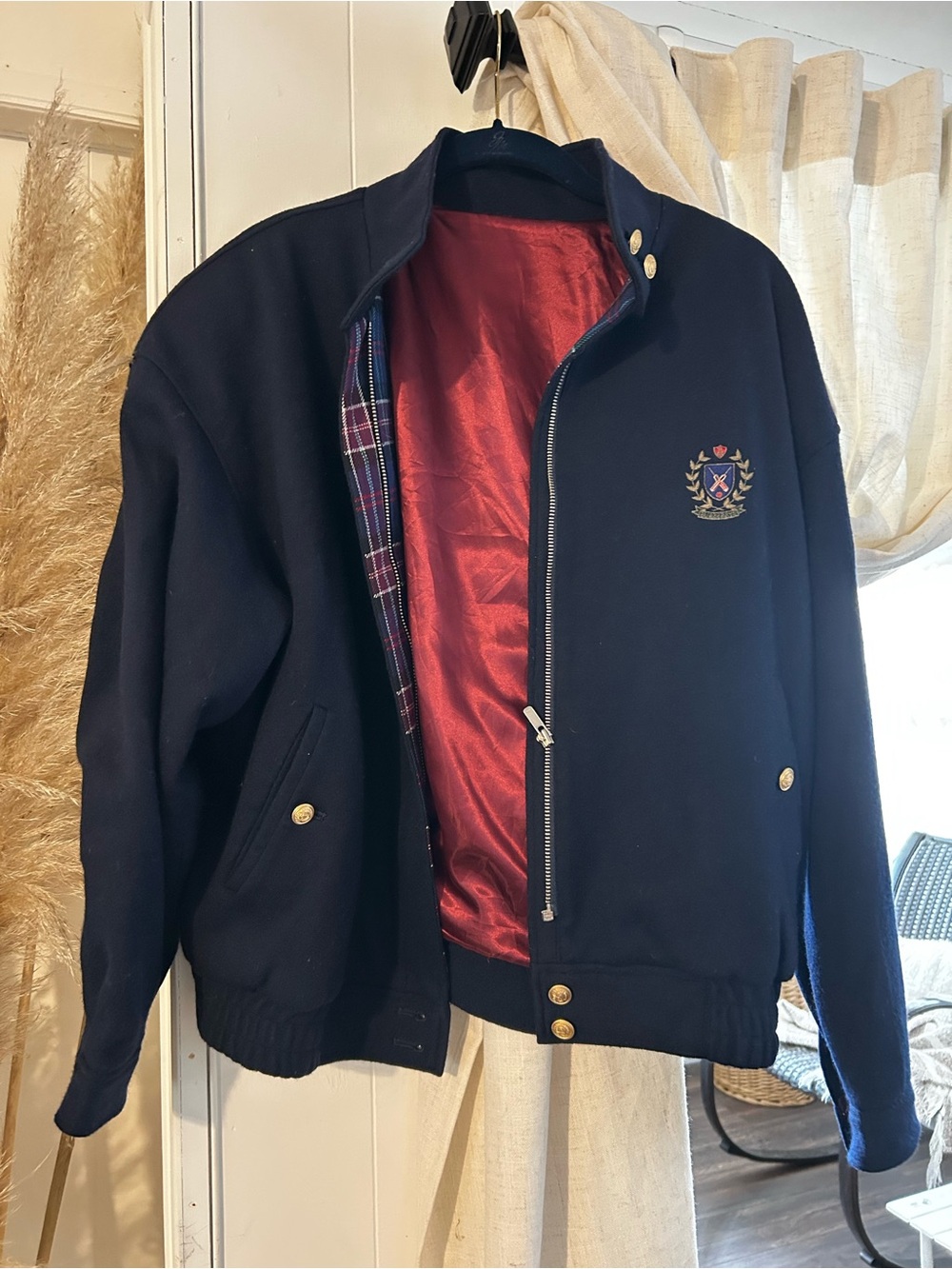 Burberrys vintage wool bomber